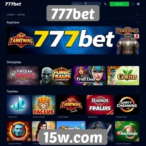 Variedade de jogos disponíveis na plataforma 777bet